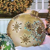 60cm PVC imprimé boule de Noël et ornements d'arbre jouet gonflable pour le plaisir en plein air ballons décoratifs fabriqués