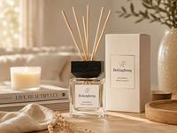 Coffret Cadeau de Diffuseurs à Bâtonnets Carrés 50ml 100ml 200ml en Verre, Ventes Flash, Diffuseurs Naturels de Luxe pour la Maison avec Bouchon Couronne