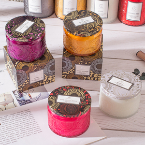 Nordische Sojawachs-Rundkerze mit Individuellem Duft im Glasbehälter für Feiertage, Neujahr und Ramadan - Luxuriöse Glaskerzenhalter - Product Image 2