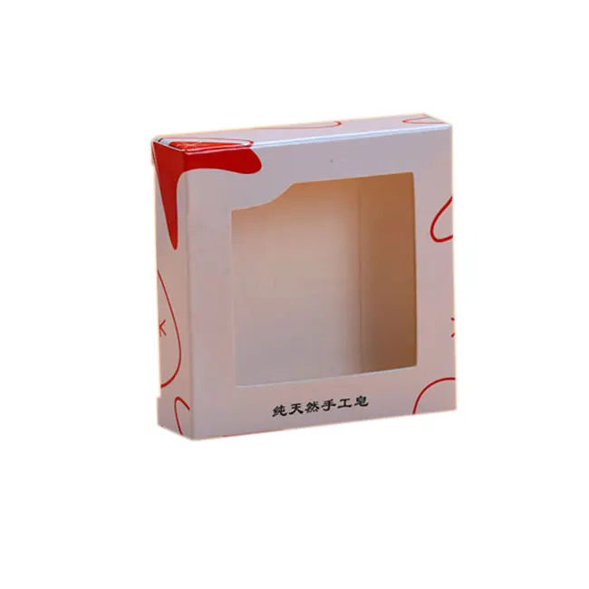 다채로운 인쇄 재활용 종이 비누 포장 상자, 명확한 pvc 창을 가진 종이 선물 상자
