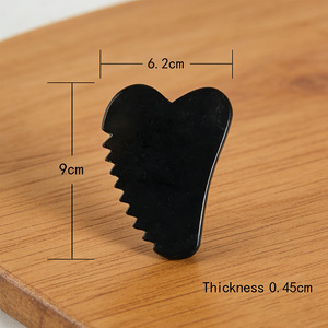 Massaggiatore in Pietra Guasha per Viso, Strumento per la Cura della Pelle con Logo Personalizzato, <span class=keywords><strong>Gua</strong></span> <span class=keywords><strong>Sha</strong></span> in <span class=keywords><strong>Giada</strong></span> con Denti - Product Image 3