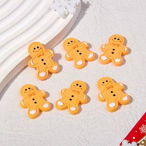 CHENXI Vente en gros de figurines de Noël en résine écologiques peintes à la main, art simple et mignon de bonbons en forme d'homme en pain d'épices - Product Image 4