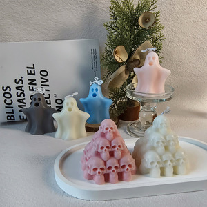 Nuevas Velas Aromáticas de Cera de Soya Creativas y Divertidas, Decoración para el Hogar, Aromaterapia, Velas con Forma de Calaveras 3D para Halloween - Product Image 1