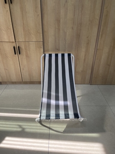 Chaise longue de plage <span class=keywords><strong>pliable</strong></span> et portable à dossier haut, rayée bleue, pour adultes, vente en gros pour le <span class=keywords><strong>camping</strong></span> - Product Image 2