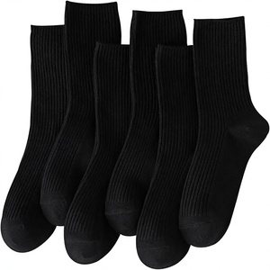 TW White Crew Ankle <b>Socks</b> Spandex/Cotton Breathable Solid Color Daily Wear Casual Sports Adults Spring Standard <b>Thickness</b> - Product Image 1
