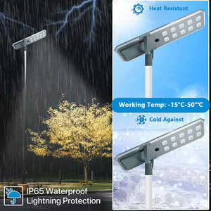 Vente flash : lampadaire solaire LED tout-en-un pour extérieur, étanche, corps en alliage d'aluminium, indice de protection IP65, pour l'éclairage <span class=keywords><strong>routier</strong></span> - Product Image 5