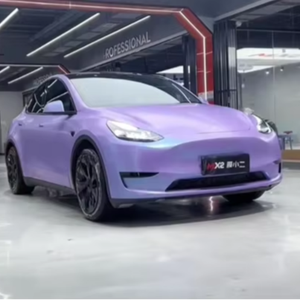 Vinilo Automotriz Cerámico Azul Glaciar para Model 3/Y, Película PET de Alto Brillo, Acabado Espejo sin Efecto Piel de Naranja, Adhesivo Premium para Carrocería - Product Image 1