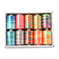Fil à coudre en gros 40/2 filé 100% polyester 40/2 fil à coudre avec différentes couleurs 1000Yard/cône