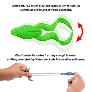 TPR Luya grenouille appât souple PVC flottant eau grenouille leurre pour l'eau salée et la pêche en rivière coup de pied eau grenouille FORG - Product Image 2