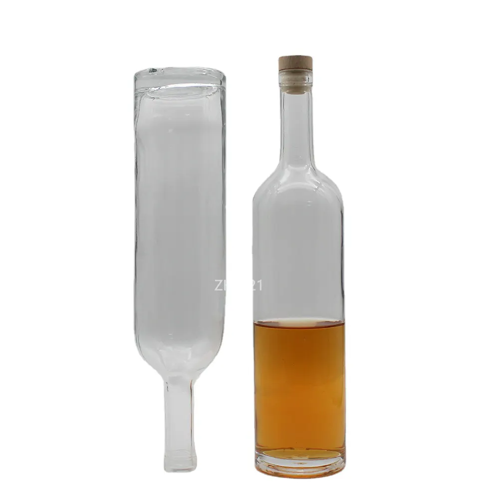 Free sample glass wine bottle whiskey vodka empty liquor spirit bottle botellas de vidrio 1000ml champagne Ice bottle