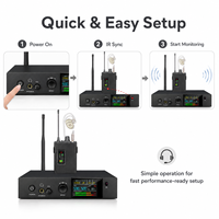 Système de monitoring intra-auriculaire stéréo EM1100-10R pour les spectacles sur scène, le studio, les répétitions de groupe, et le studio à domicile