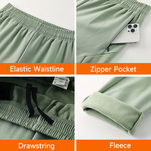 맞춤형 남성용 스포츠 바지 미드 웨이스트 방수 패브릭 플랫 프론트 스트레이트 졸라매는 끈 맞춤 로고 특징-OEM 겨울 - Product Image 3