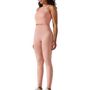 Custom Solid Color <b>Women</b> Shockproof Sport Bra Crop Top Sportswear Breathable Gym Clothing Gym <b>Leggings</b> Fitness Workout Yoga Sets - Product Image 2