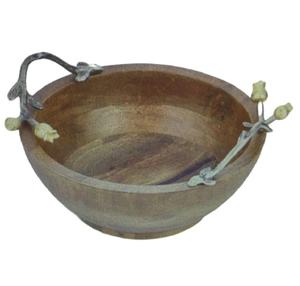 Vajilla de madera de pulido Natural de la India, cuenco de ensalada, el mejor precio, alta calidad - Product Image 4