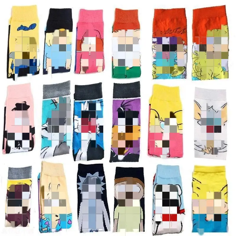 Xianghui cheap Wholesale can custom logo personality funny fun anime rabbit fashion cartoon happy men socks unisex size