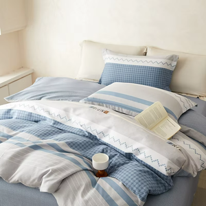 Alenhome Minimalistisches Ganzjahres-Bettwäsche-Set aus 100% Baumwolle, Inklusive Bettlaken und Bettbezug, Universelle Bettwäsche - Product Image 1