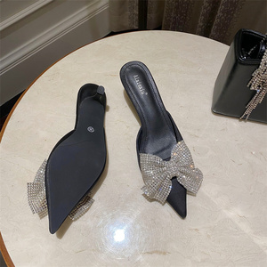 Women's 2025 Spring High Heel Sandals Bowknot Design Breathable Fashion Trend Stiletto Heels - Product Image 6