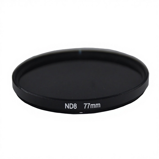 ND8 Neutral Density Filter for DSLR Camera Resin Material Adjustable Light Reduction 77mm Size