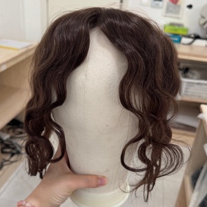 Topper capillaire HD en dentelle suisse pour couvrir la ligne des <span class=keywords><strong>cheveux</strong></span>, idéal pour les zones dégarnies, 1,5x11 pouces, couverture d'oreille à oreille, <span class=keywords><strong>cheveux</strong></span> humains, ondulation Halo Wire - Product Image 4