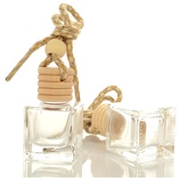 Ventes chaudes, flacon diffuseur de parfum en verre transparent de haute qualité, luxe, carré, facile à ouvrir, 5 ml, 8 ml, 10 ml, 15 ml, pour l'air de la voiture