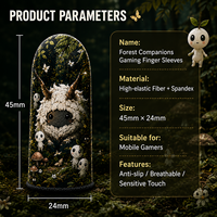 Manchettes de doigts pour anime/gaming : Motifs clairs, antidérapantes et absorbant la transpiration, spécialement conçues pour le gaming.