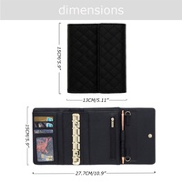 Meilleure vente Etsy Ins TK FB Agenda Planner Binder A7 Mini Cash Farce Inserts Fly Leaf Ring Binder Folder Made Pebble Leather