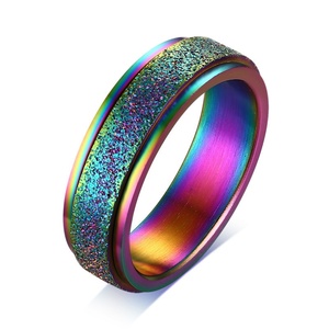 6mm Blasted Fashion Anxiety Spinning <b>Ring</b> Customized Blank Stainless Steel <b>Rings</b> <b>for</b> <b>Men</b> - Product Image 4