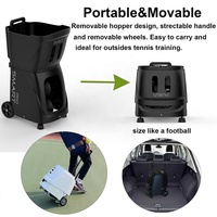 Máquina de Pelotas de Tenis Inteligente PUSUN, Robot de Entrenamiento Automático, Control por Aplicación, Función de Lanzamiento Aleatorio de Pelotas, Portátil, Práctica Profesional en Cancha