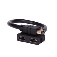 Câble adaptateur de séparation HDMI mâle à double HDMI femelle, séparateur de 1 à 2 voies, pour ordinateur portable et moniteur de télévision