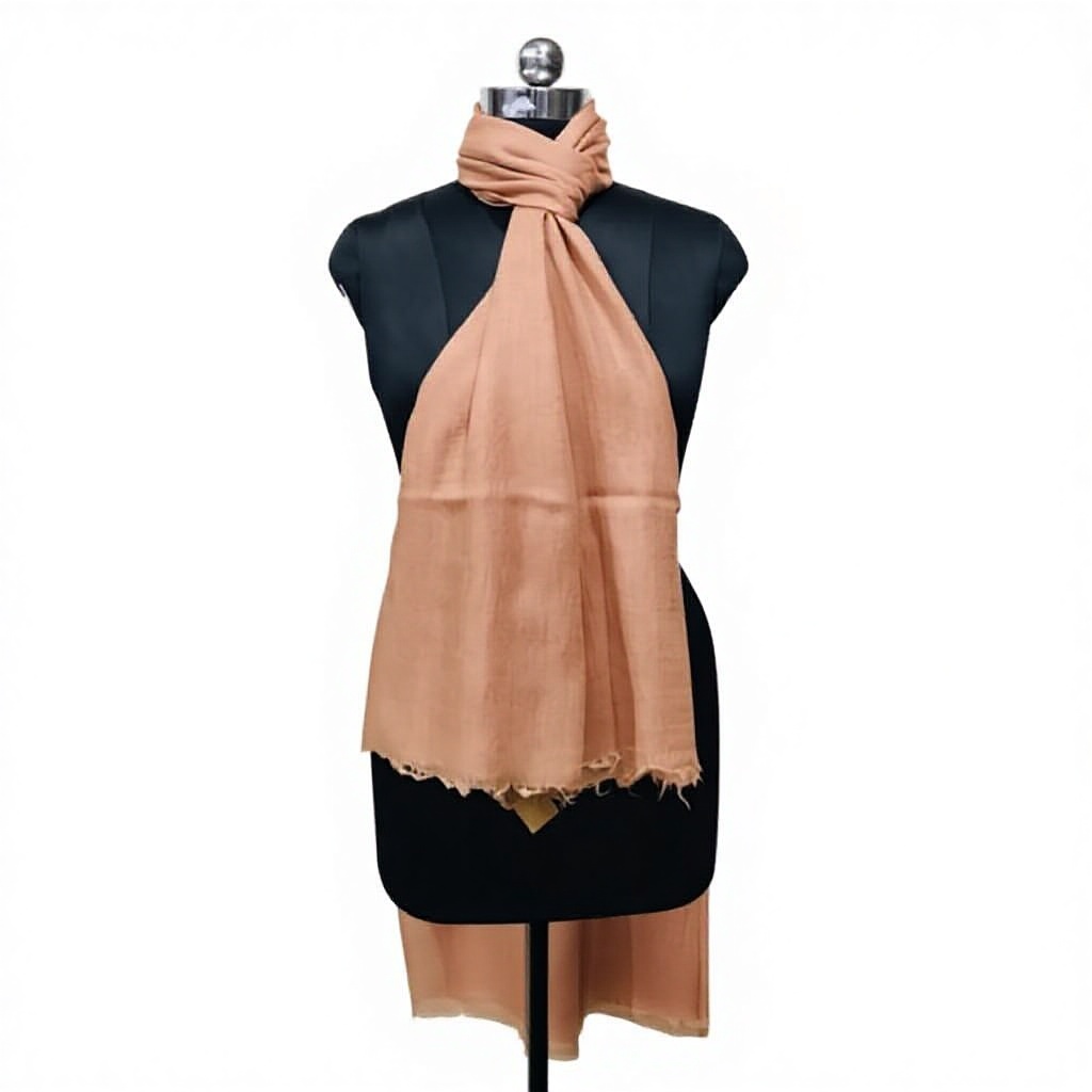 100% Kashmir Woolen Handwoven Stole Dyed Fabric Ultra-soft & Lightweight