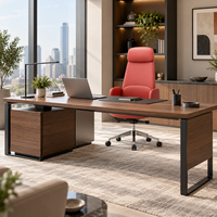 Chaise de bureau en cuir de luxe avec base en alliage d'aluminium pour espace de travail moderne de cadre et mobilier de sièges professionnels haut de gamme