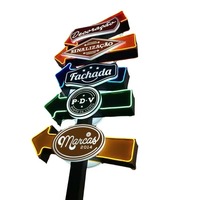 Enseigne lumineuse rectangulaire en acrylique et aluminium pour extérieur, fabrication de lettres lumineuses, boîte à lumière verticale pour devanture de magasin