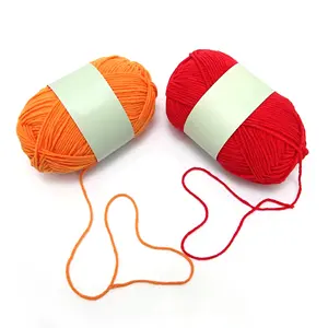 4ストランドソフトミルクかぎ針編み綿編み糸ベビーヤーンアクリル手編み糸かぎ針編み人形編み糸