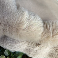 Vente en gros de tissu en fausse fourrure de lapin/lapin artificiel super doux au toucher, poids lourd 950g, pour coussin, couverture ZTM02