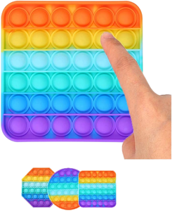 ของเล่นป๊อปอิทสีรุ้ง บรรเทาความเครียด สร้างความสนุกและผ่อนคลาย สำหรับเด็กและผู้ใหญ่ - Product Image 1