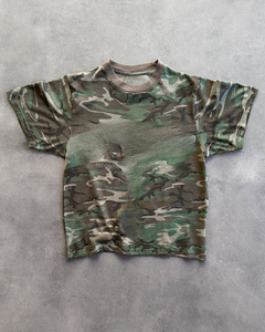 T-shirt vintage personnalisable à manches courtes camouflage – T-shirt en coton respirant pour tenue décontractée en extérieur - Product Image 2