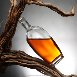 Botella de Whisky de Cristal Blanco de Alta Gama, Directo de Fábrica, 700ml 750ml, Forma de Huevo, Cuello Corto, Elegante Botella Vacía para Licores y <span class=keywords><strong>Vino</strong></span> - Product Image 2