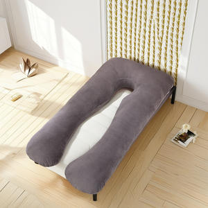 Almohada en Forma de U Extraíble para Mujeres Embarazadas, Fibra de Poliéster, Funda de Algodón Puro, Almohada Grande para la Cintura para Maternidad - Product Image 3
