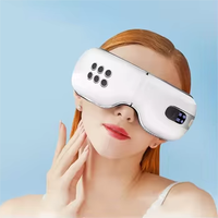 Appareil de massage oculaire rafraîchissant avec chaleur, vibrations et musique pour le traitement de la fatigue oculaire – Masseur oculaire à compression d'air chaud et froid