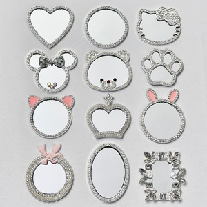 Nouvelle <span class=keywords><strong>coque</strong></span> <span class=keywords><strong>de</strong></span> téléphone en alliage en forme <span class=keywords><strong>de</strong></span> cœur DIY effet miroir avec strass, motif papillon et lapin, protection intégrale 360°, autocollants décoratifs - Product Image 1
