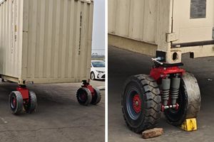 Carga 7/11/15 Toneladas Rodízio Roda Placa Montar Container <span class=keywords><strong>Caster</strong></span> com Função de Absorção de Choque para Recipiente Regular - Product Image 3