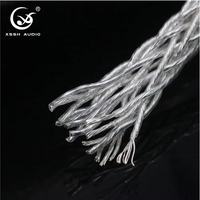 Câble audio auxiliaire plaqué argent 8 cœurs HIFI, diamètre 3,8 mm, 4,4 mm vers 2RCA, extension DIY, OEM personnalisable, câble audio-vidéo