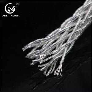 Câble audio auxiliaire plaqué argent à 8 cœurs <span class=keywords><strong>HIFI</strong></span> 3.8mm de diamètre 4.4mm à 2 RCA Extension DIY/OEM Câble audio et vidéo personnalisable - Product Image 5