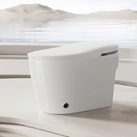 WC intelligent monobloc automatique avec télécommande, cuvette allongée, siphon en S, équipement sanitaire pour la vente en gros