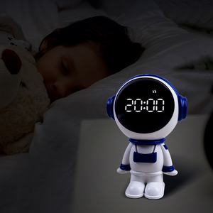 Horloge numérique en matériau ABS avec mini veilleuses alarme de chevet et indicateur de température pour la décoration intérieure des enfants - Product Image 1