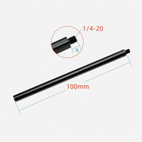 Tige d'extension universelle en aluminium, bas de tige femelle 1/4 pouce, haut de tige mâle 1/4 pouce, pour trépieds et perches, allongement pour équipement photographique