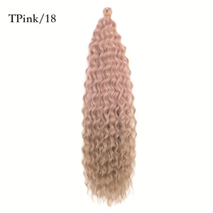 Joanna Bán Buôn Nhiệt Độ Cao Sợi Mở Rộng Dài Sâu Sóng <span class=keywords><strong>Twist</strong></span> Crochet Cho Ombre Dợn Sóng Bện Cho Cô Gái Đại Dương Sóng - Product Image 1