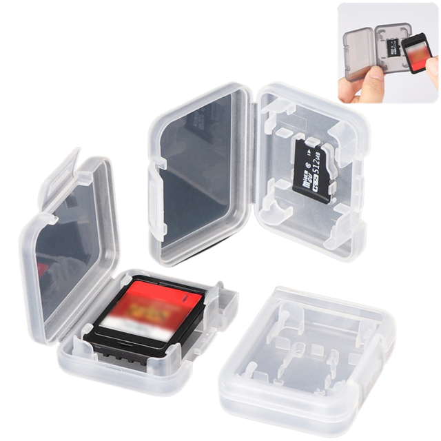 Factory Custom SD TF Card Storage Box Nintendo Switch Game Card Holder Clear PP Slim Case Portable Memory Card Protector