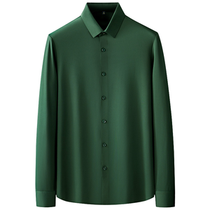 Chemises en flanelle à manches longues pour hommes de haute qualité, design tricoté décontracté, fermeture à boutons, automne, chaud, confortable, anti-froissement - Product Image 1