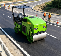 Rouleau compresseur électrique vibratoire de 50 kW avec batterie LiFePO4 de 60 kWh et autonomie de 5 à 8 heures pour le compactage routier